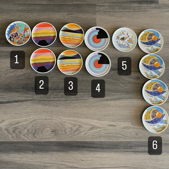 Vintage Lufthansa Porcelain Coasters - Picture 1 of 6